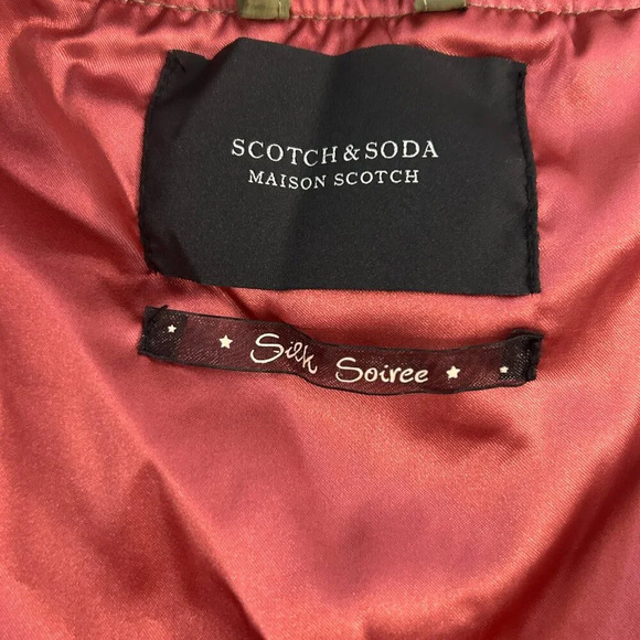 Maison Scotch Quilted Embroidered Army Bomber Jacket Size 2 = Medium - Picture 4 of 14